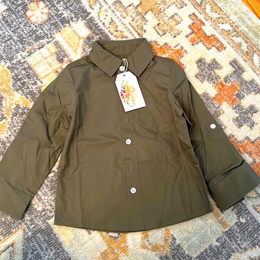 NWT Eliza Grace Clothing toddler Button down shirt